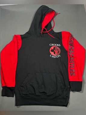 Crooks & Castles Black and Red Hooded Sweatshirt